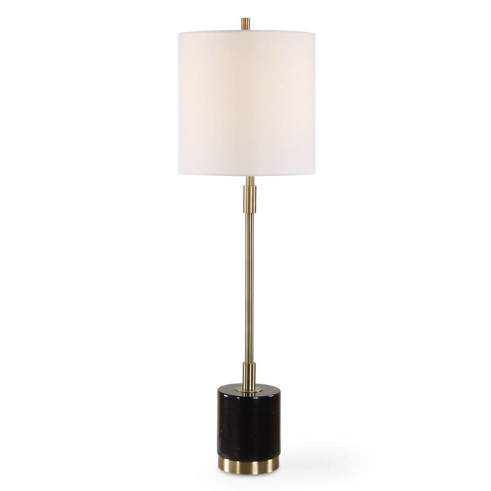 Black Marble Buffet Lamp 33"