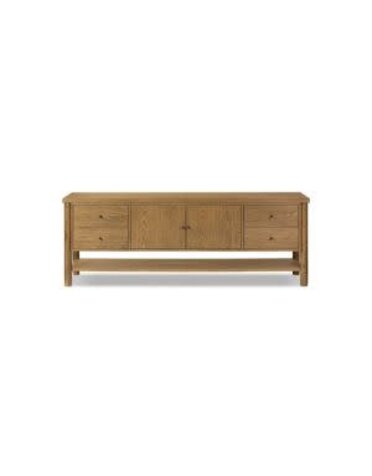 Roark Media Console, Amber Oak, 82 X 19.25 X 30, Furniture Available for Local Delivery or Pick Up