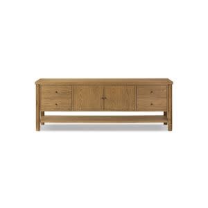 Roark Media Console, Amber Oak, 82 X 19.25 X 30, Furniture Available for Local Delivery or Pick Up