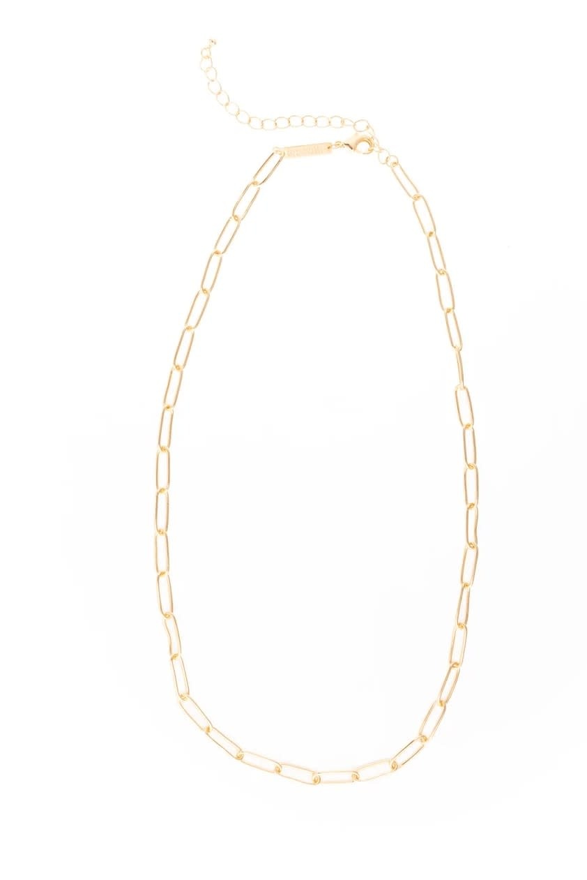 Michelle McDowell Charm Bar Necklace18k Gold Plated