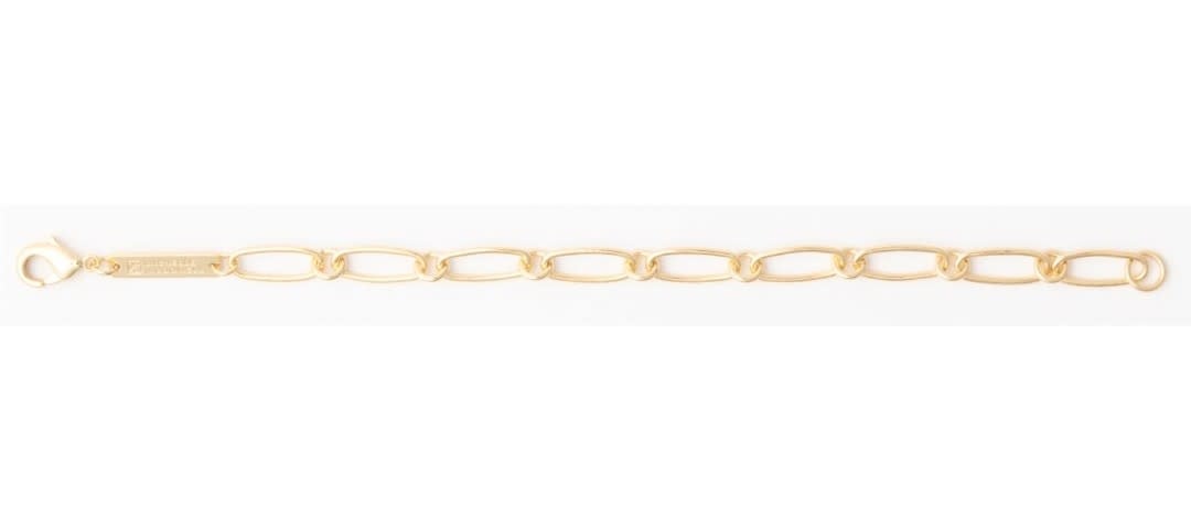 Michelle McDowell Charm Bar Bracelet 18k Gold Plated 7.5"