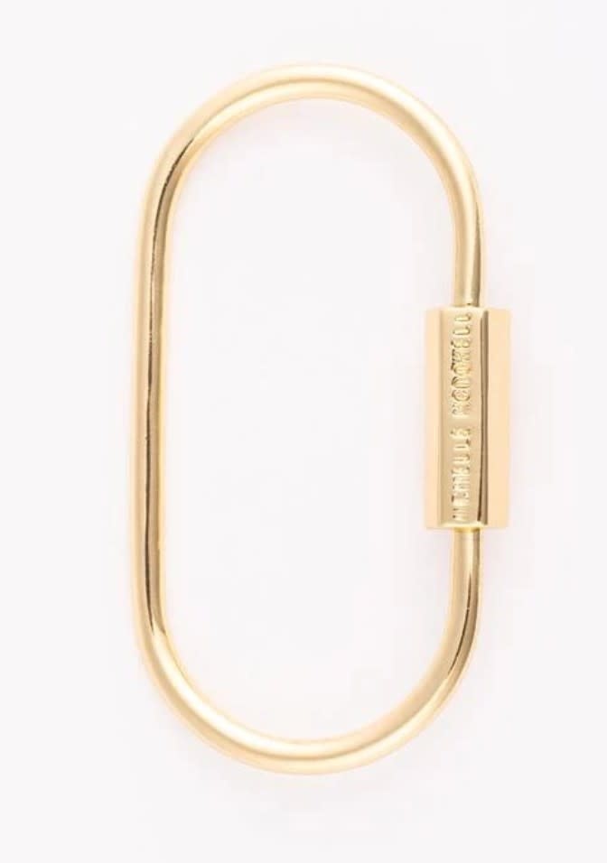Michelle McDowell Charm Bar Charm Bag Carabiner 18k Plated 2"