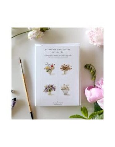 emily lex studio Paintable Notecards, Bouquets