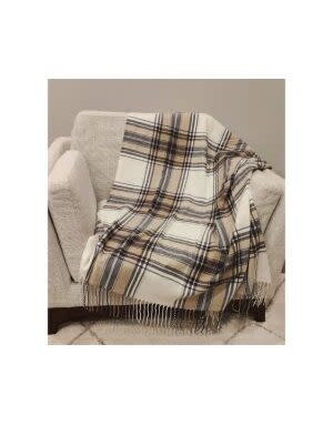 Fennco Styles Throw Blanket, Brown Classic Plaid, 50 X 60 in.