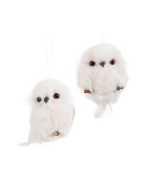 White Owl Ornament, 4 in., Priced Individually
