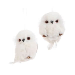 White Owl Ornament, 4 in., Priced Individually