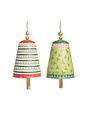 Pattern Christmas Paper Mache Bell  Ornament, 10 in., Assorted Designs !!