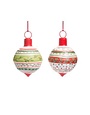Pattern Christmas Paper Mache Ornament, 12 in., Assorted Designs !!
