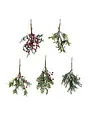 Hanging Faux Evergreen & Berry Bunch, Assorted