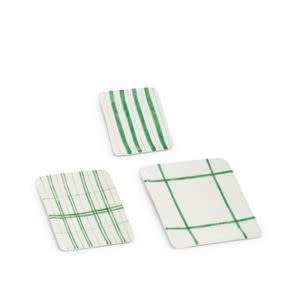 Green Plaid Plate - Large, 12 in. !!