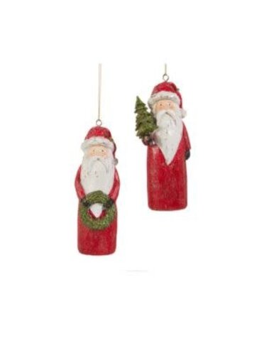 Carved Santa Ornament, 5 in., Assorted Designs