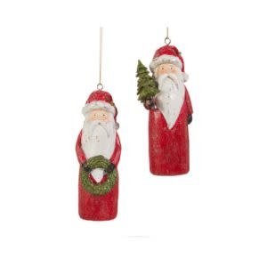 Carved Santa Ornament, 5 in., Assorted Designs