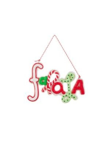 Whimsy Fa La La Ornament 5.25