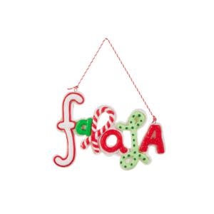 Whimsy Fa La La Ornament, 5.25 in.