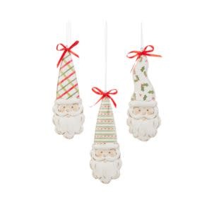 Pattern Santa Ornament, 5 in !!