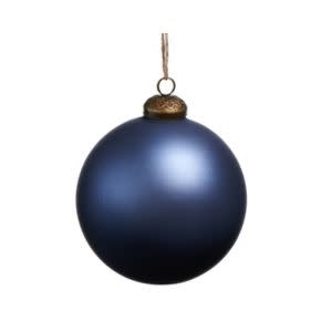 Matte Blue Ball Ornament, 4 in.