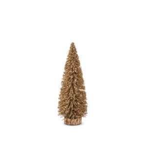 Glittered Trees, Gold, Small