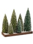 Bottle Brush Trees on Platform, 13 in.