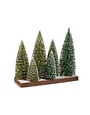 Bottle Brush Trees on Platform, 13 in. !!