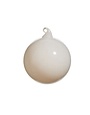 White Pearlescent Blown Glass Ornament, 4 in.