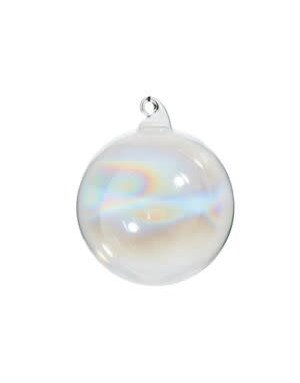 Iridescent Sheer Blown Glass Ball Ornament, 4 in.