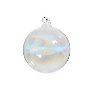 Iridescent Sheer Blown Glass Ball Ornament, 4 in.