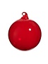 Red Opaque Blown Glass Ball Ornament, 4 in.