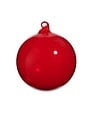 Red Opaque Blown Glass Ball Ornament, 5 in.