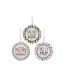 Pattern Christmas Disk Ornament, 9 in., Assorted