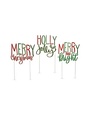 Merry Holiday Adjustable Yard Stake, 25.5 in., Assorted Designs
