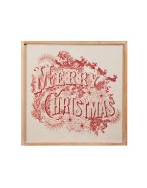 Merry Christmas Vintage Wall Decor, Red, 18 in