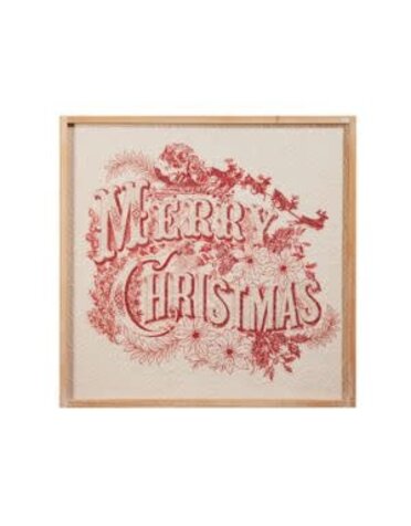 Merry Christmas Vintage Wall Decor, Red, 18 in