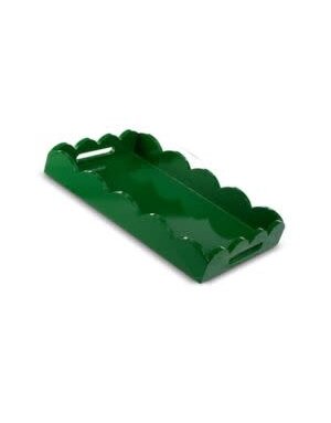 Green Scalloped Trays, Large, 18.5 in.