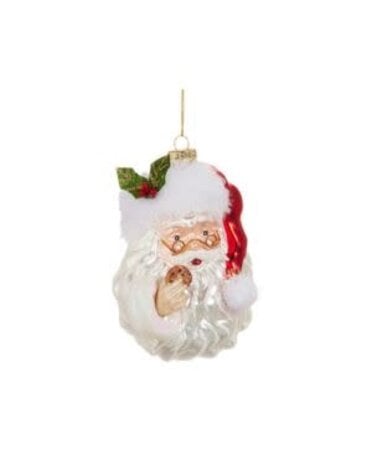 Santa with Cookie Ornament, 5 in.