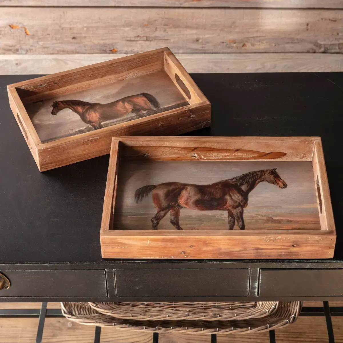 Belmont Wooden Tray Small, 13.5 X 9.5 X 2.25 in.