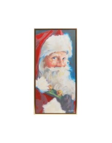 Santa Portrait Textured Framed Wall Art,  27.25 in