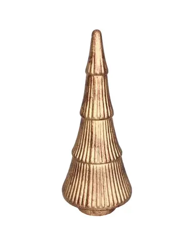 Christmas Tree Ribbed Antique Gold 5 x 12