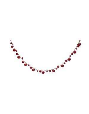 Metal Jingle Bell Garland with Jute Cord, Red, 48"