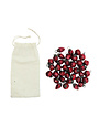 Mercury Glass Ornaments in Muslin Bag, Red, Set of 36
