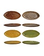 Scalloped Oval Stoneware Plate, Assorted