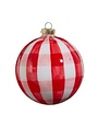 Red Gingham Ball Ornament, 5 in !!