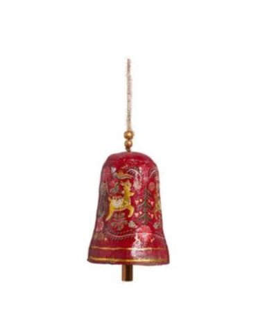Folklore Reindeer Bell Ornament,  12 in.