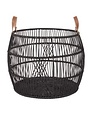 Rattan Iron Basket, 26 X 26 X 18