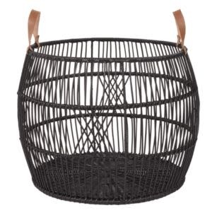 Rattan Iron Basket, 26 X 26 X 18
