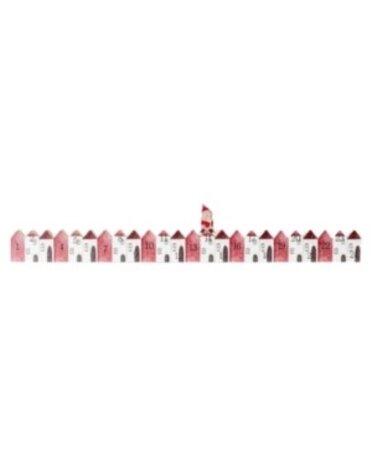 Wooden Santa Village Countdown Calendar, 29.5 in.