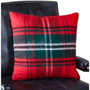 Tartan Pillow, Red, 20 in.