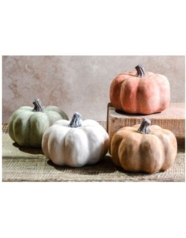 Fall Ceramic Pumpkins, Assorted Colors, 4.3 in.