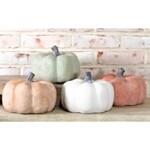 Fall Ceramic Pumpkins, Assorted Colors, 5.7 in.