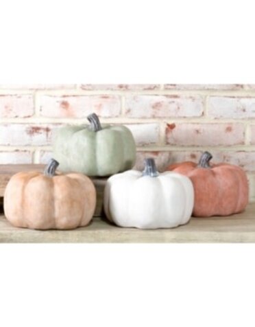 Fall Ceramic Pumpkins, Assorted Colors, 5.7 in.