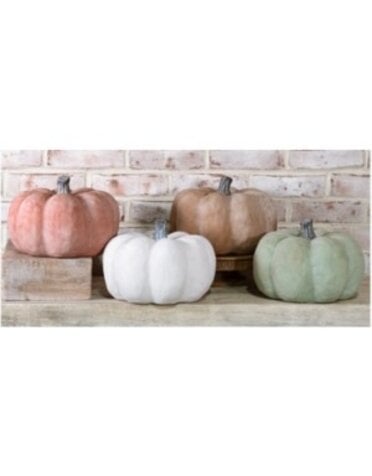 Fall Ceramic Pumpkins, Assorted Colors, 6.5 in.